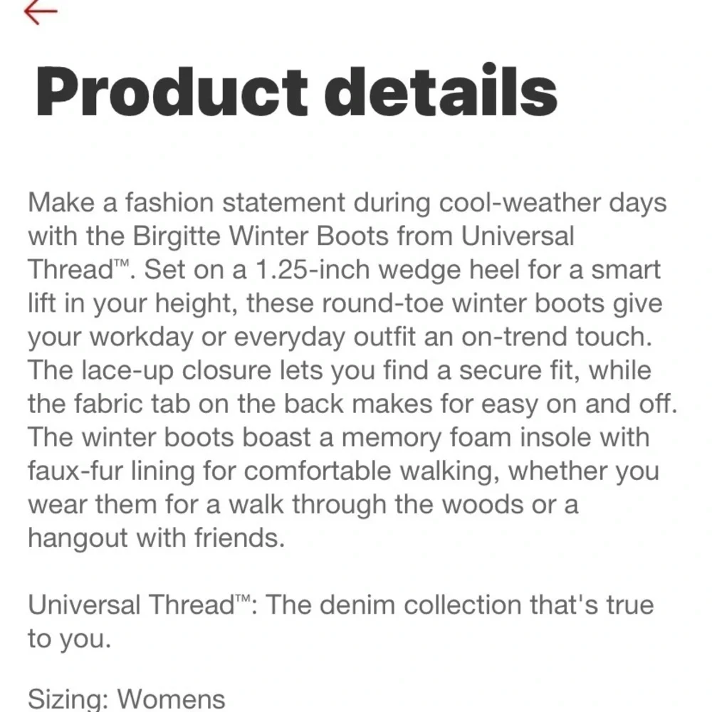 Women's Birgitte Winter Boots - Universal Thread™ Taupe nwt